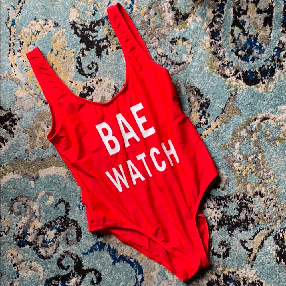 Bae watch red swimsuit